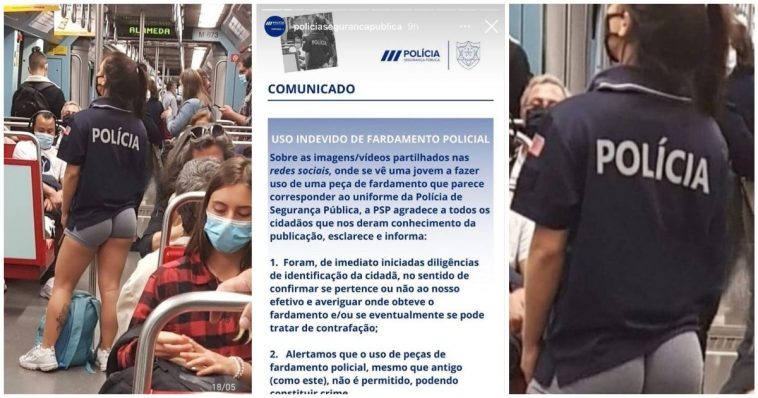 PSP procura rapariga que usava camisola da polícia no metro de Lisboa