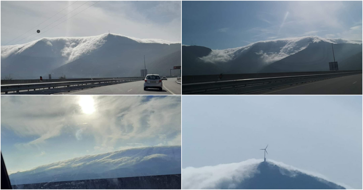 Montanhas entre Minho e Trás-os-Montes com aspeto místico que até parece neve