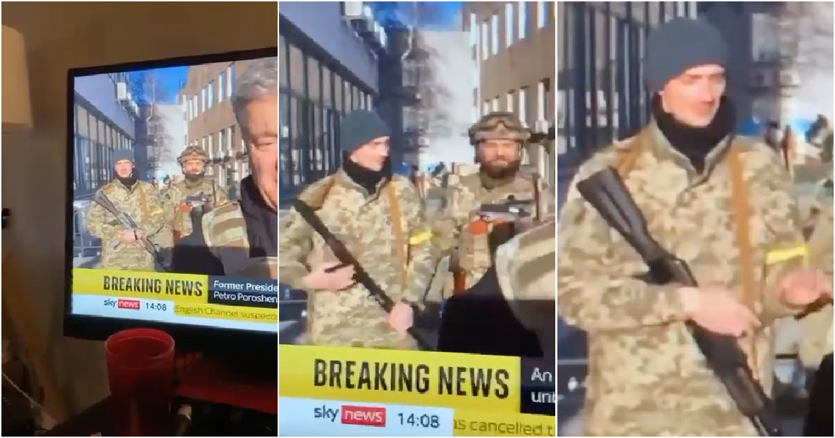 Soldado ucraniano passou por momento embaraçoso em direto na Sky News (VÍDEO)