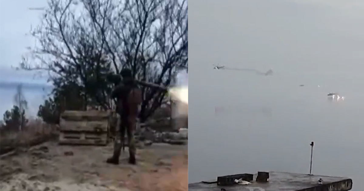 Soldados em êxtase filmam momento exato em que abatem helicópteros russos