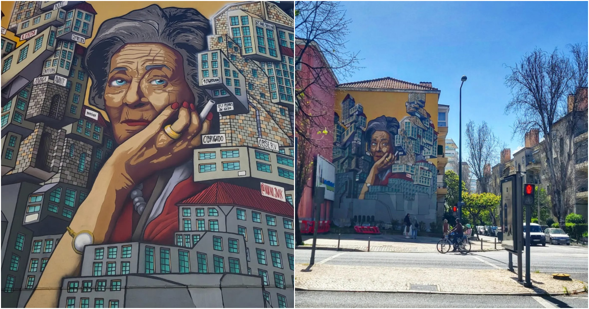 Lisboa ganha mural em homenagem a Simone de Oliveira … pintado pelo neto