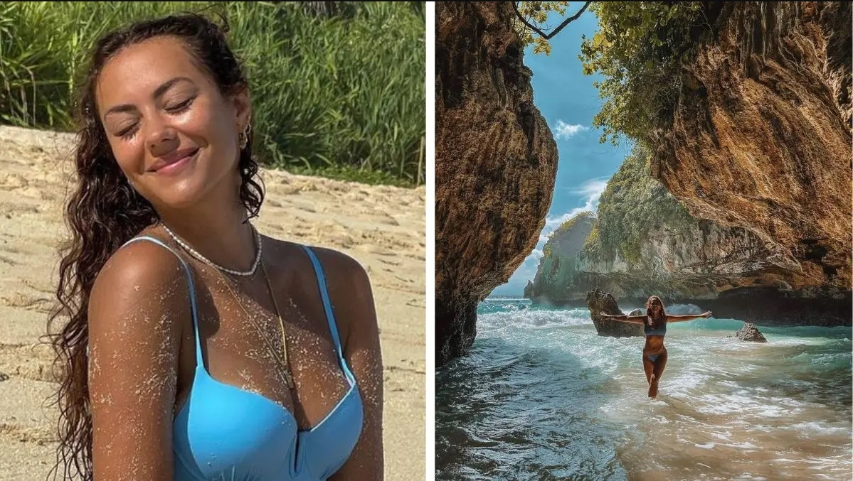 Em Bali, Sofia Ribeiro mostra-se em biquíni na “praia mais bonita”