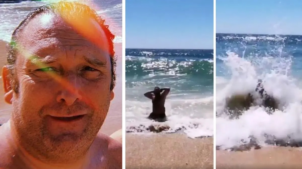 Eduardo Madeira tenta tirar foto “à influencer” e foi atingido por onda (VÍDEO)